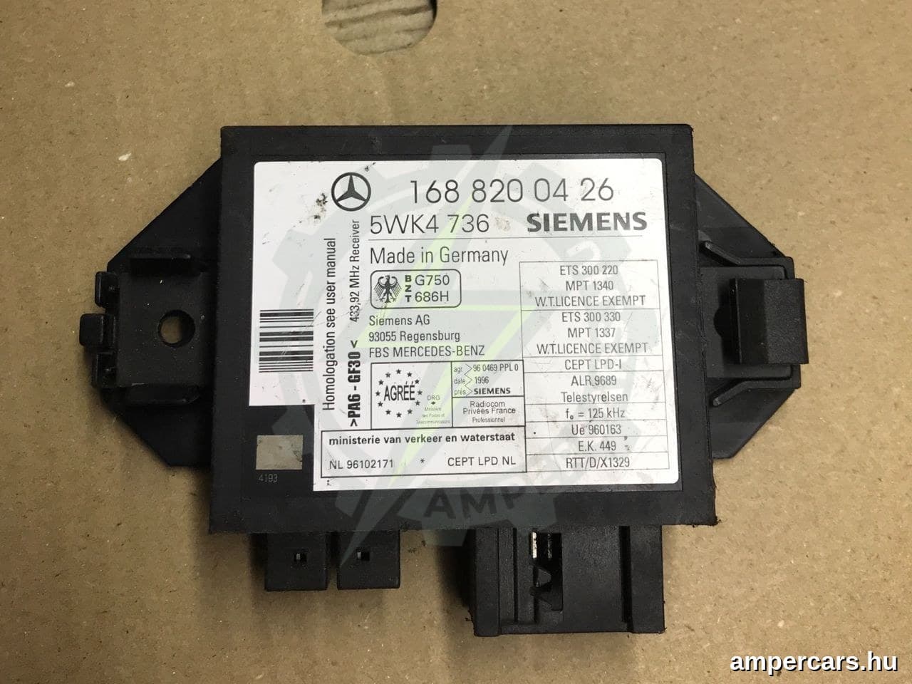 MERCEDES-BENZ A-CLASS (W169) - Immobilizer Elektronika