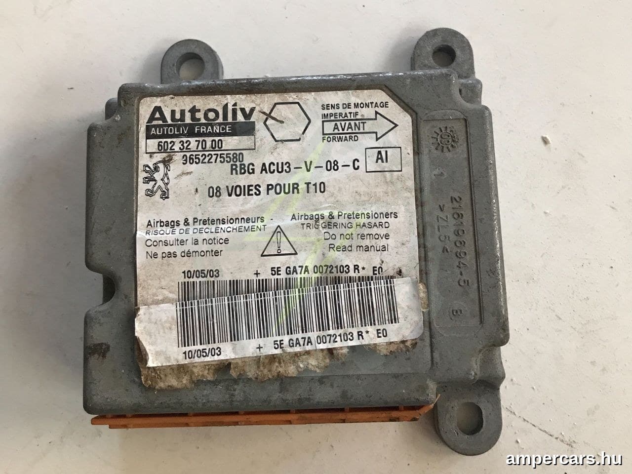 PEUGEOT 206 Ferdehátú (2A/C) - Légzsák Elektronika